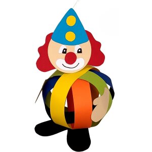 Bastelset Clown zum Hängen von Prell, 5 Stück