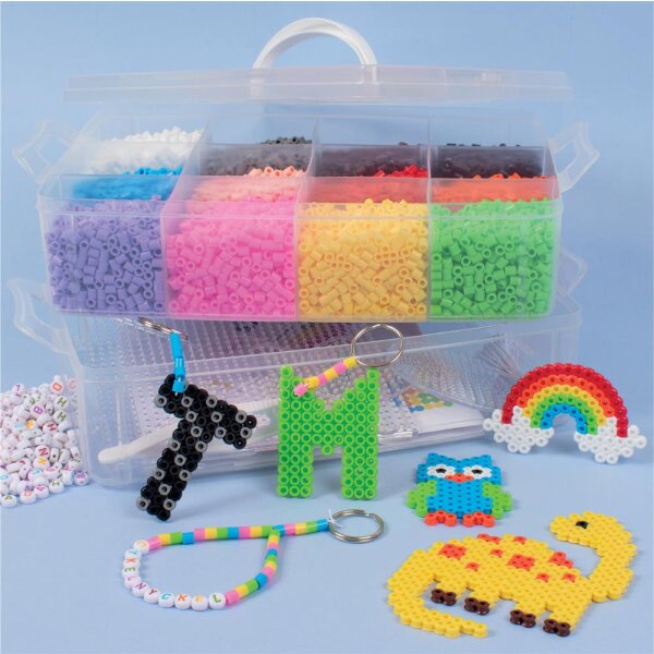 DIY Bügelperlen 4300 Stück Bügelperlen Set - 5mm Steckperlen Mit 6