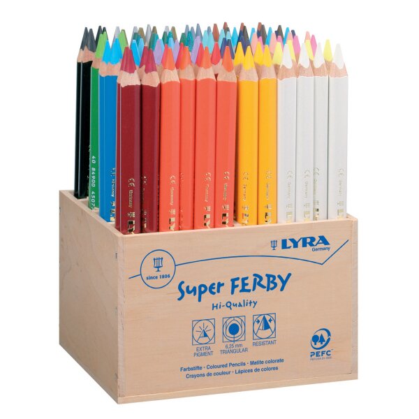 Lyra Super Ferby Farbstift 96 Stück bunt sortiert