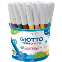 Giotto Turbo Maxi Fasermaler, 48 Stück