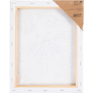 Mal Leinwand mit Aufdruck, 24 x 30 cm gro&szlig;er Schmetterling