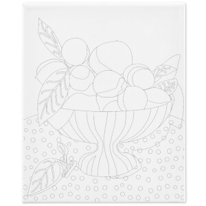 Mal Leinwand mit Aufdruck, 24 x 30 cm Obstschale
