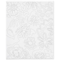 Mal Leinwand mit Aufdruck, 24 x 30 cm Blumen