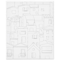 Mal Leinwand mit Aufdruck, 24 x 30 cm Stadt