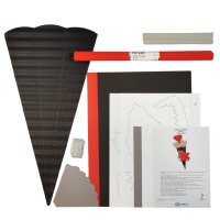 Schultüte Bastelset Drache rot von Prell, inkl. Schulstarterpaket GRATIS