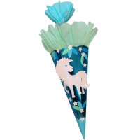Schultüte Bastelset Glitzer Einhorn von Prell, inkl. Schulstarterpaket GRATIS