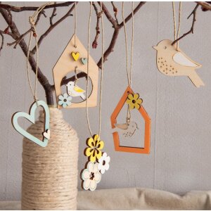 Holz Girlande Vogel &amp; Co., 18 Motive