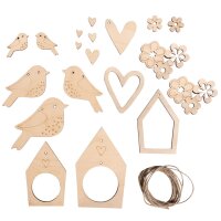 Holz Girlande Vogel & Co., 18 Motive