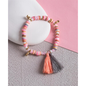 Heishi Perlen Set aus Polymer Ton ros&eacute;