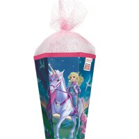 Motivschultüte Magische Einhornreiterin sechseckig von Roth, inkl. Schulstarterpaket GRATIS
