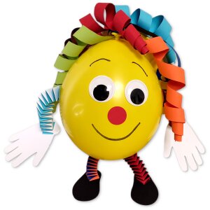 Bastelset Luftballon Clown von Prell, 6 Stück
