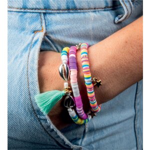 Heishi Perlen Set aus Polymer Ton bunt