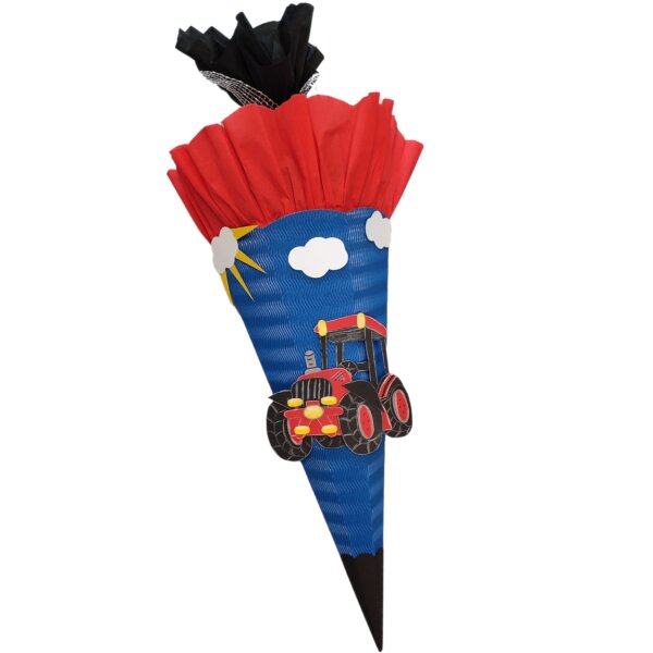 Schultüte Bastelset Traktor rot von Prell, inkl....