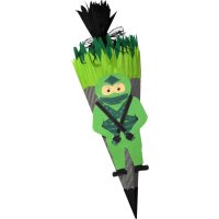Schultüte Bastelset Ninja vorgestanzt von Prell, inkl. Schulstarterpaket GRATIS