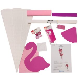 Schultüte Bastelset Flamingo vorgestanzt von Prell,...