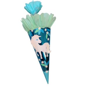 Schultüte Bastelset Glitzer Einhorn vorgestanzt von...