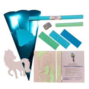 Schultüte Bastelset Glitzer Einhorn vorgestanzt von...