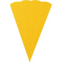 Schultütenrohling aus 3D Wellpappe, 68 cm Gelb