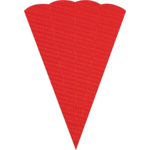 Schult&uuml;tenrohling aus 3D Wellpappe, 68 cm Rot