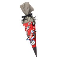Schultütenrohling aus 3D Wellpappe, 68 cm Rot