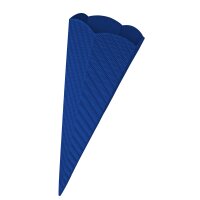 Schultütenrohling aus 3D Wellpappe, 68 cm Blau
