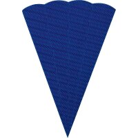 Schultütenrohling aus 3D Wellpappe, 68 cm Blau