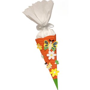 Schult&uuml;tenrohling aus 3D Wellpappe, 68 cm Orange