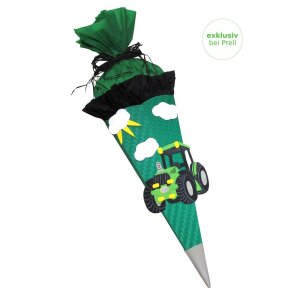 Schult&uuml;tenrohling aus 3D Wellpappe, 68 cm Gr&uuml;n