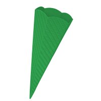 Schultütenrohling aus 3D Wellpappe, 68 cm Grün