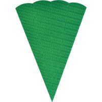Schultütenrohling aus 3D Wellpappe, 68 cm Grün