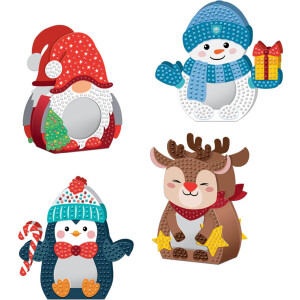 Diamond Painting Mini Deco Lights, 4er Set Winter