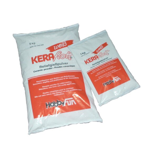 K e r a m i k p u l v e r  K e r a f l o t t , 5 kg Reliefgießpulver weiß