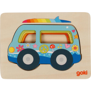 Schichtenpuzzle Van aus Holz, 5tlg., voraussichtlich ab Juni lieferbar