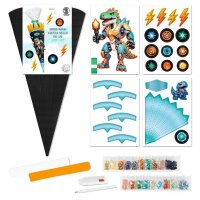 Schultüte Bastelset Diamond Painting Robo T-Rex von URSUS, inkl. Schulstarterpaket GRATIS