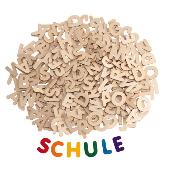 Holzbuchstaben 3 cm, 300 Stück, voraussichtlich ab KW 20 lieferbar