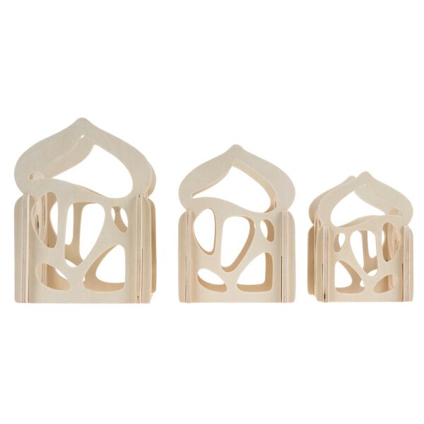 Holzlaternen Fantasia, 3er Set, voraussichtlich ab KW 20 lieferbar