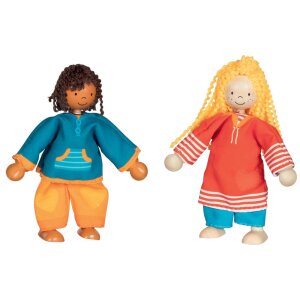 Biegepuppen Fynja & Fabio, inkl. Klamottenkiste und 6 Outfits