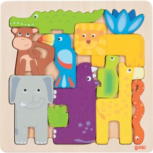 Einlegepuzzle Safari, 11tlg., voraussichtlich ab Ende April lieferbar