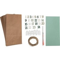 Bastelset Adventskalender Häuser, inkl. Zahlen 1 – 24