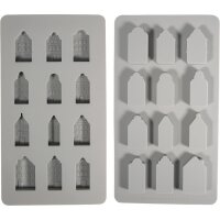 Silikongießform Mini Nordic Häuser, 12 Formen