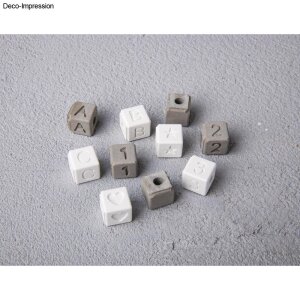 Silikongie&szlig;form Buchstabenperlen inkl. Zahlen