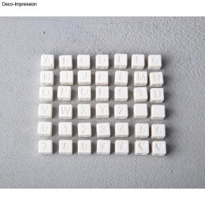 Silikongie&szlig;form Buchstabenperlen inkl. Zahlen