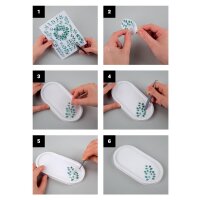 Transfer Rub on Botanical Flowers, 3 Bogen, voraussichtlich in KW 29 lieferbar