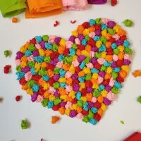 K r e p p p a p i e r ,  1 0  Rollen in 10 Farben sort. 50 x 250 cm