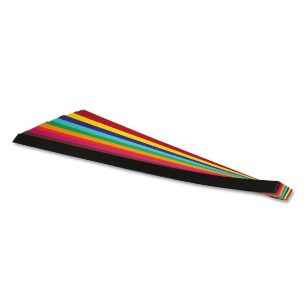 F l e c h t s t r e i f e n   1   c m  x 50 cm, 200 Streifen in 10 Farben