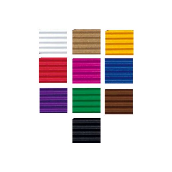 B a s t e l w e l l p a p p e ,   5 0   x   7 0   c m , 50 Bogen in 10 Farben sort.