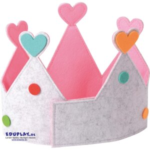 Geburtstagskrone pink mit austauschbaren Zahlen