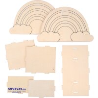 Stiftebox Regenbogen, 16 x 10 x 8,2 cm