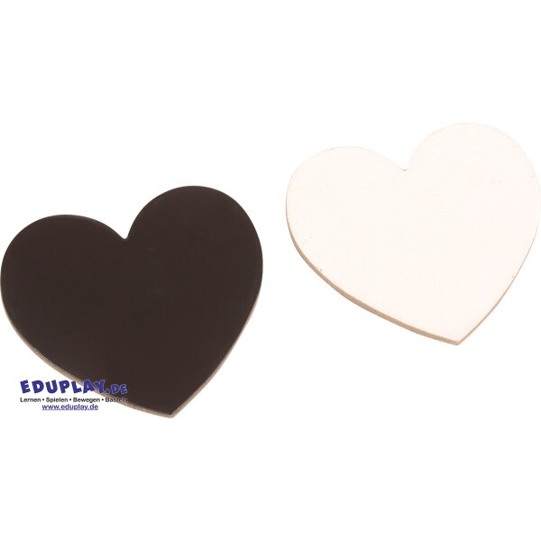 Magnet Leinwandherzen 7,5 cm, 12er Set
