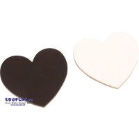 Magnet Leinwandherzen 7,5 cm, 12er Set